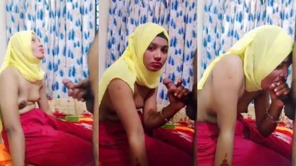 Hijab pahani jawan muslim ladki nai di boyfriend ko blowjob - Video thumbnail
