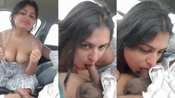 Desi sexy big boobs girl ka car blowjob - Video thumbnail