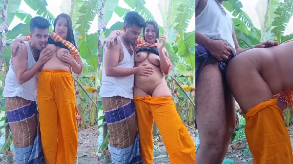 Sundar gaon ki ladki k sath kele k khet mai kiya chudai - Video thumbnail